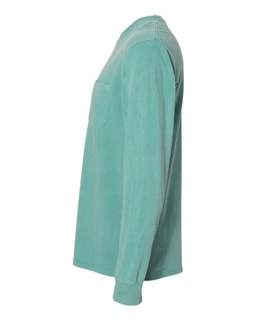 Comfort Colors C4410 Adult Heavyweight RSLong-Sleeve Pocket T-Shirt #color_SEAFOAM