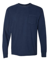 Comfort Colors C4410 Adult Heavyweight RSLong-Sleeve Pocket T-Shirt #color_TRUE NAVY