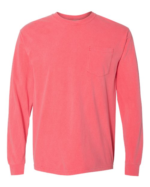 Comfort Colors C4410 Adult Heavyweight RSLong-Sleeve Pocket T-Shirt #color_WATERMELON