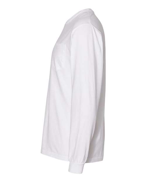 Comfort Colors C4410 Adult Heavyweight RSLong-Sleeve Pocket T-Shirt #color_WHITE