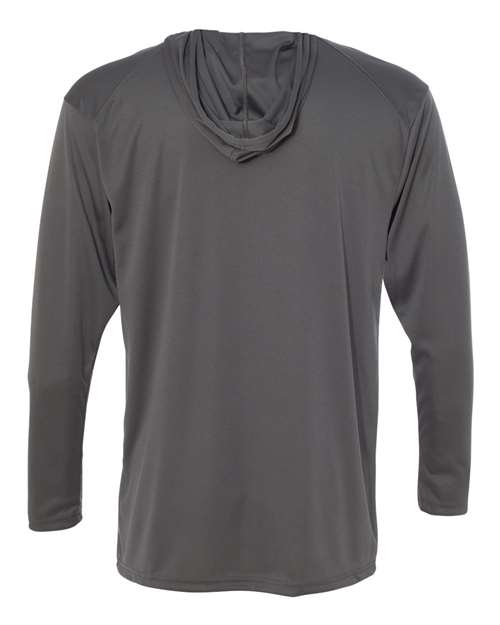 Badger 4105 B-Core Hooded Long Sleeve T-Shirt #color_Graphite