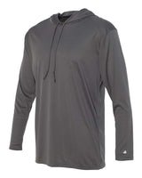 Badger 4105 B-Core Hooded Long Sleeve T-Shirt #color_Graphite