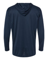 Badger 4105 B-Core Hooded Long Sleeve T-Shirt #color_Navy
