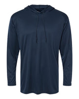 Badger 4105 B-Core Hooded Long Sleeve T-Shirt #color_Navy