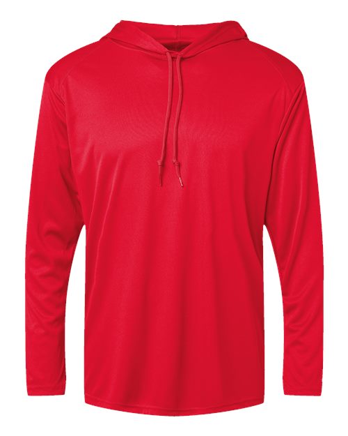Badger 4105 B-Core Hooded Long Sleeve T-Shirt #color_Red