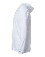 Badger 4105 B-Core Hooded Long Sleeve T-Shirt #color_White