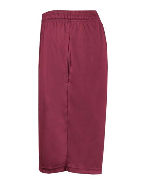"Badger 4119 B-Core 10" Shorts with Pockets #color_Cardinal"