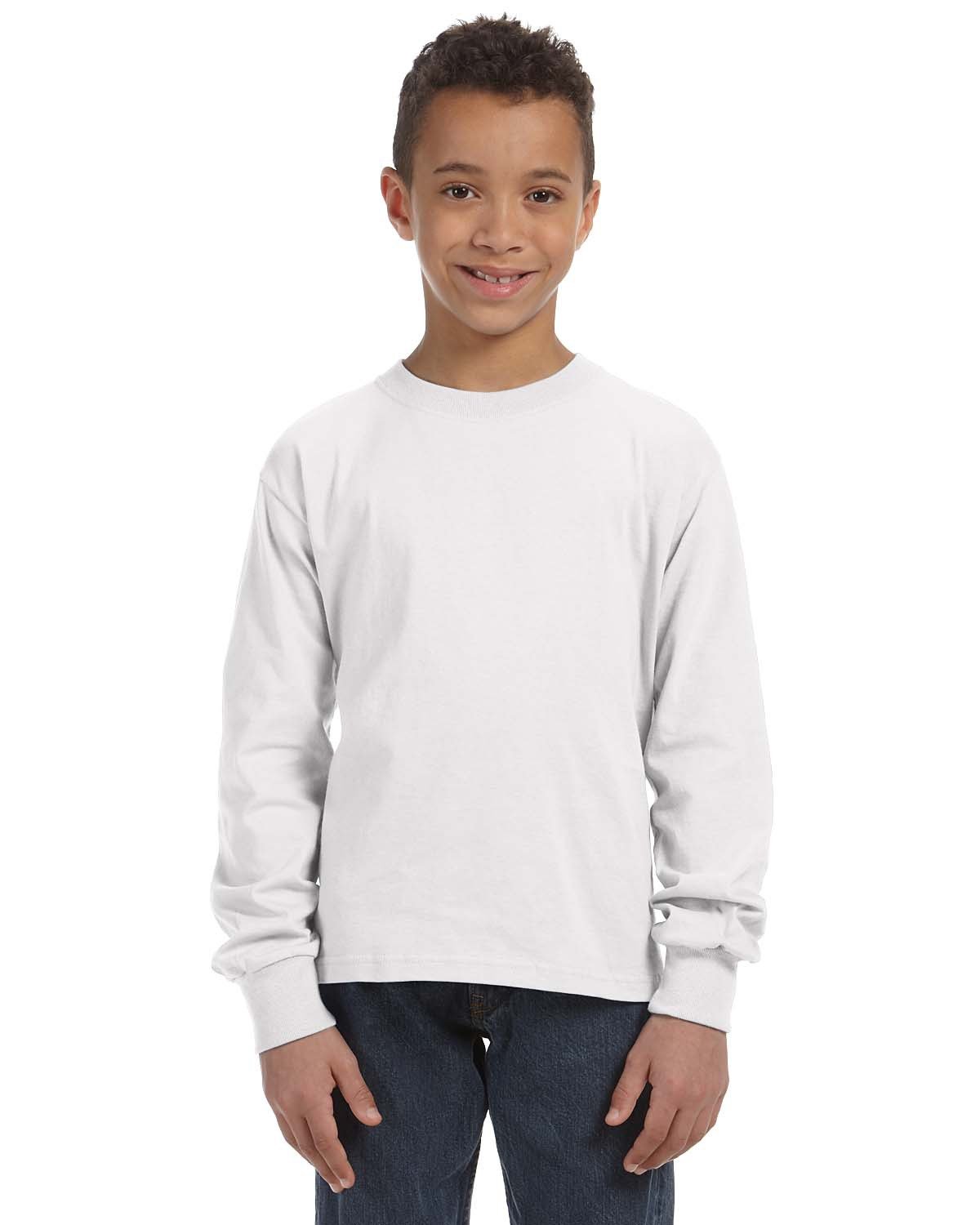 Fruit of the Loom 4930B Youth 5 oz. HD Cotton Long-Sleeve T-Shirt