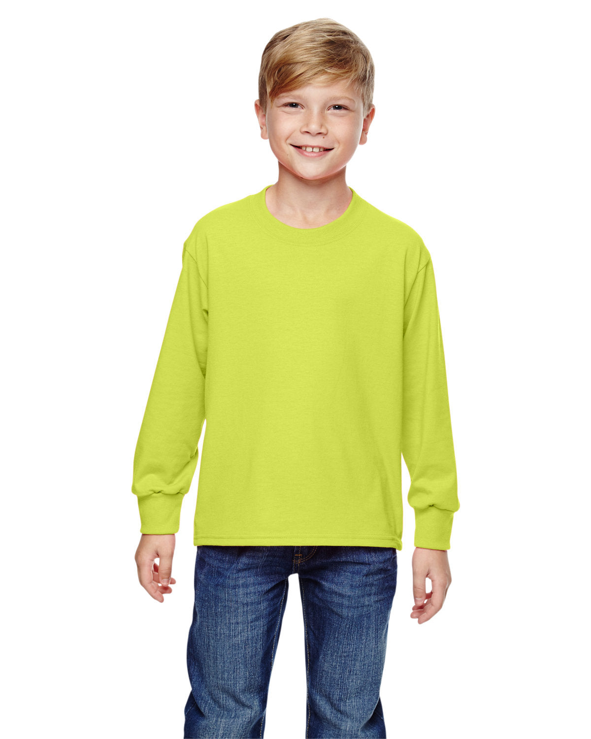 Fruit of the Loom 4930B Youth 5 oz. HD Cotton Long-Sleeve T-Shirt