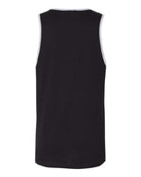 Next Level 3633 Men's Cotton Tank #color_BLACK/ HTHR GREY