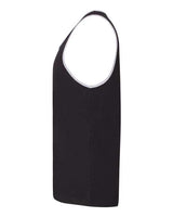 Next Level 3633 Men's Cotton Tank #color_BLACK/ HTHR GREY