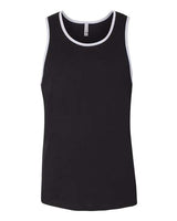 Next Level 3633 Men's Cotton Tank #color_BLACK/ HTHR GREY