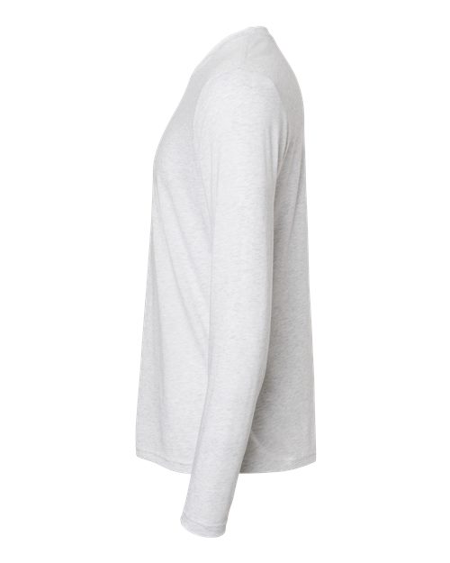 Next Level 6071 Men's Triblend Long-Sleeve Crew #color_HEATHER WHITE