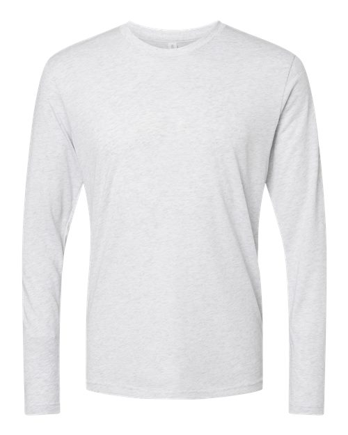 Next Level 6071 Men's Triblend Long-Sleeve Crew #color_HEATHER WHITE