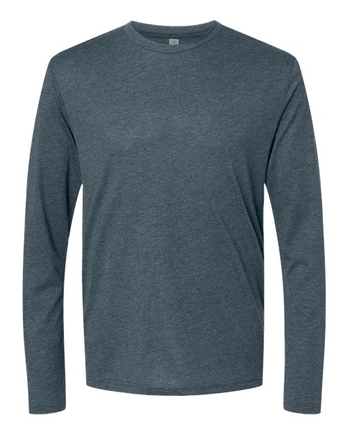 Next Level 6071 Men's Triblend Long-Sleeve Crew #color_INDIGO