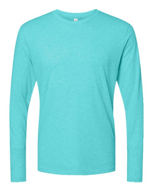Next Level 6071 Men's Triblend Long-Sleeve Crew #color_TAHITI BLUE