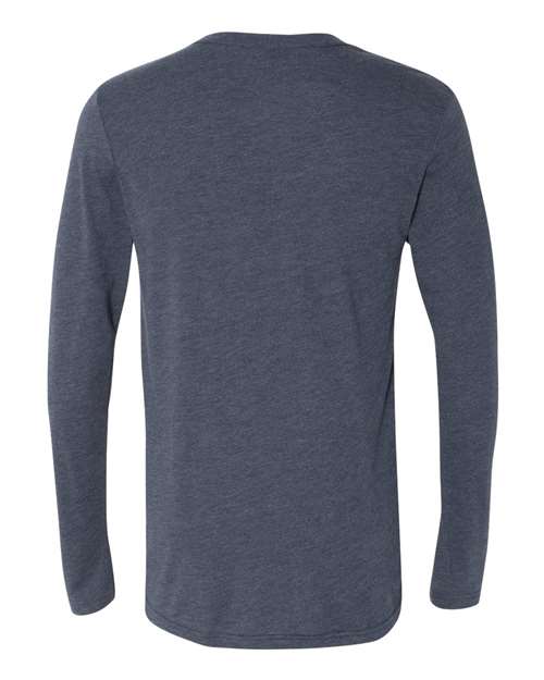 Next Level 6071 Men's Triblend Long-Sleeve Crew #color_VINTAGE NAVY