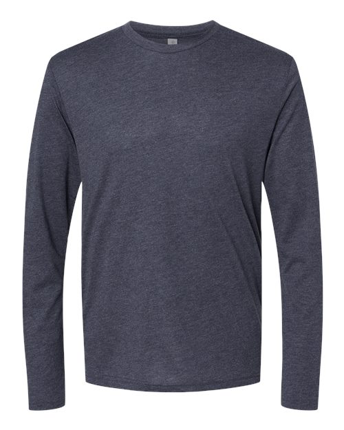 Next Level 6071 Men's Triblend Long-Sleeve Crew #color_VINTAGE NAVY