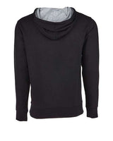 Next Level 9301 Unisex French Terry Pullover Hoodie #color_BLACK/ HTHR GREY