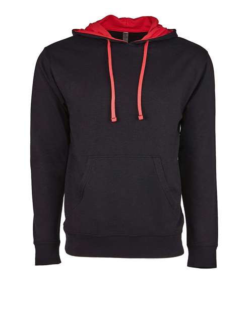 Next Level 9301 Unisex French Terry Pullover Hoodie #color_BLACK/ RED