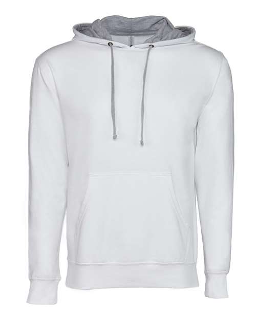 Next Level 9301 Unisex French Terry Pullover Hoodie #color_WHT/ HTHR GRAY