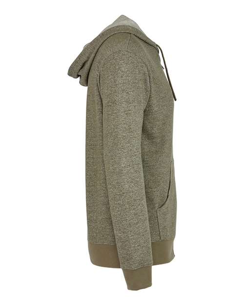 Next Level 9600 Adult Denim Fleece Full-Zip Hoodie #color_MILITARY GREEN