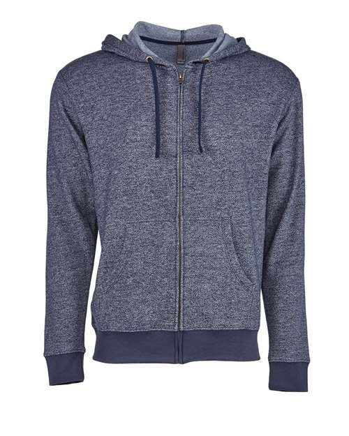 Next Level 9600 Adult Denim Fleece Full-Zip Hoodie #color_MIDNIGHT NAVY