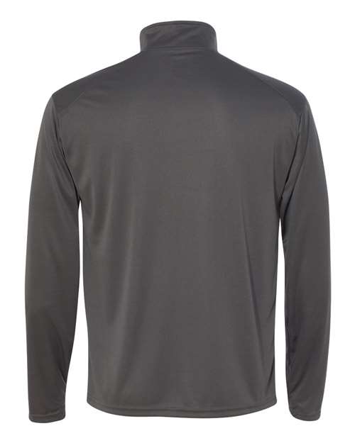 Badger 4102 B-Core Quarter-Zip Pullover #color_Graphite/ Black