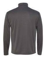 Badger 4102 B-Core Quarter-Zip Pullover #color_Graphite/ Black