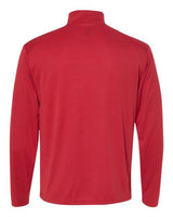 Badger 4102 B-Core Quarter-Zip Pullover #color_Red/ Graphite