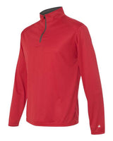 Badger 4102 B-Core Quarter-Zip Pullover #color_Red/ Graphite