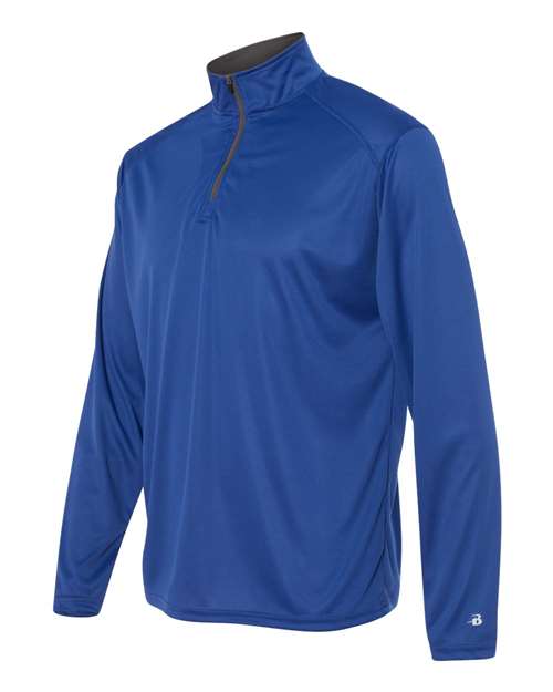 Badger 4102 B-Core Quarter-Zip Pullover #color_Royal/ Graphite