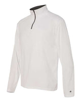 Badger 4102 B-Core Quarter-Zip Pullover #color_White/ Graphite