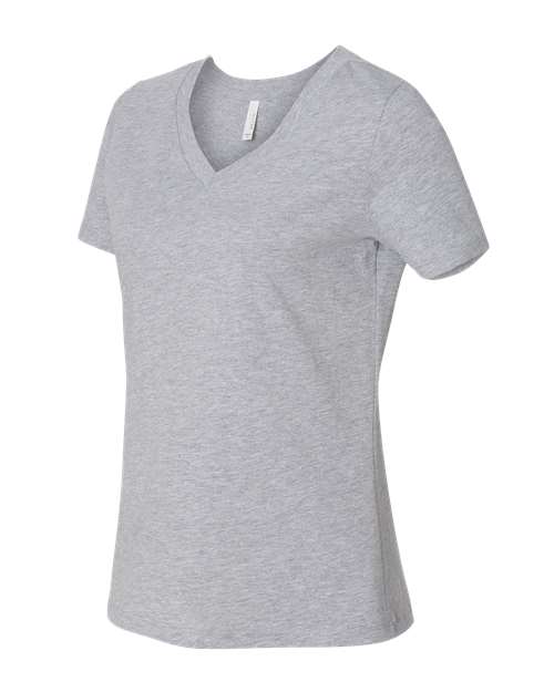 Bella + Canvas 6405 Ladies' Relaxed Jersey V-Neck T-Shirt #color_ATHLETIC HEATHER