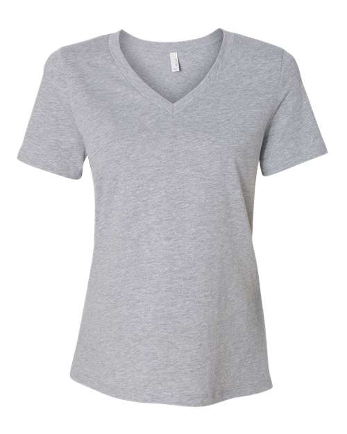 Bella + Canvas 6405 Ladies' Relaxed Jersey V-Neck T-Shirt #color_ATHLETIC HEATHER