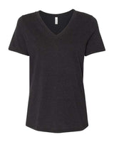 Bella + Canvas 6405 Ladies' Relaxed Jersey V-Neck T-Shirt #color_BLACK HEATHER
