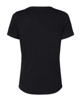 Bella + Canvas 6405 Ladies' Relaxed Jersey V-Neck T-Shirt #color_SOLID BLK TRBLND