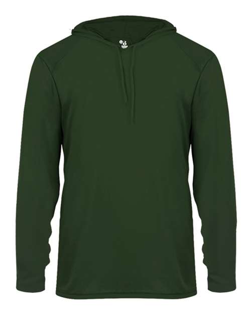 Badger 4105 B-Core Hooded Long Sleeve T-Shirt #color_Forest