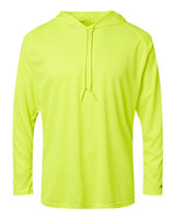 Badger 4105 B-Core Hooded Long Sleeve T-Shirt #color_Safety Yellow