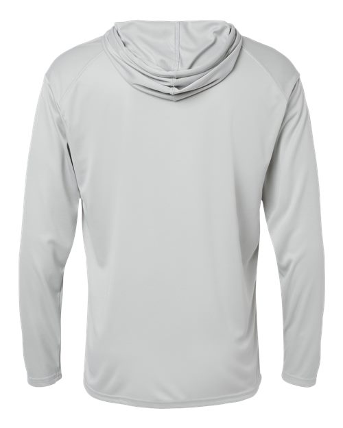 Badger 4105 B-Core Hooded Long Sleeve T-Shirt #color_Silver