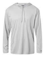 Badger 4105 B-Core Hooded Long Sleeve T-Shirt #color_Silver