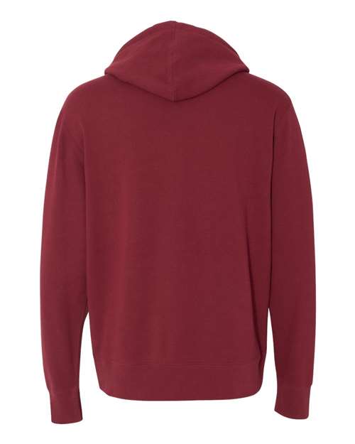Independent Trading Co. AFX90UNZ Lightweight Full-Zip Hooded Sweatshirt #color_Currant