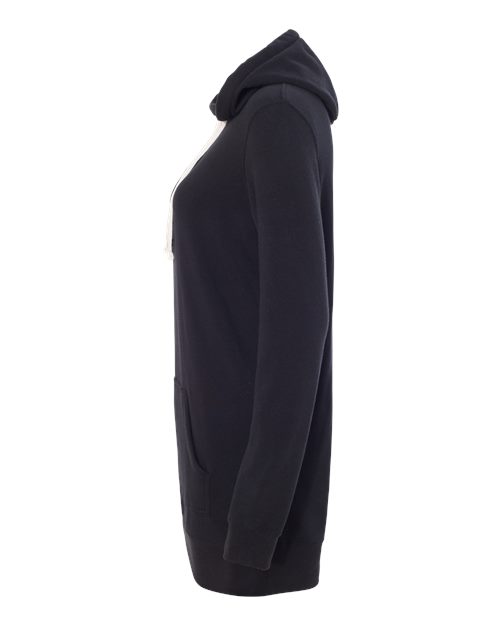 Independent Trading Co. PRM65DRS Women’s Special Blend Hooded Sweatshirt Dress #color_Black