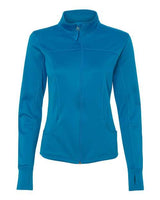 Independent Trading Co. EXP60PAZ Women's Poly-Tech Full-Zip Track Jacket #color_Aster Blue