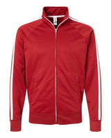 Independent Trading Co. EXP70PTZ Lightweight Poly-Tech Full-Zip Track Jacket #color_Brick Red