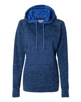 J America JA8616 Ladies' Cosmic Contrast Fleece Hooded Sweatshirt #color_ROYAL FLK/ ROYAL