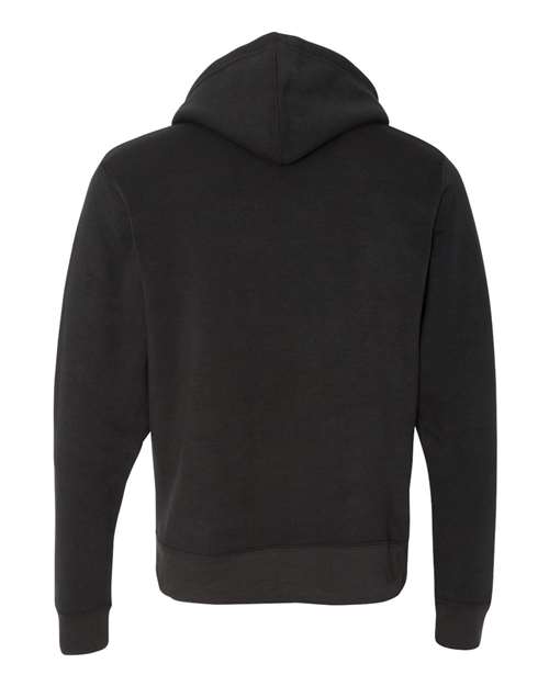 J America JA8872 Adult Triblend Full-Zip Fleece Hooded Sweatshirt #color_SOLID BLK TRBLND