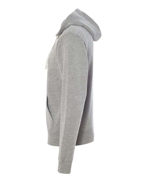 J America JA8872 Adult Triblend Full-Zip Fleece Hooded Sweatshirt #color_GREY TRIBLEND