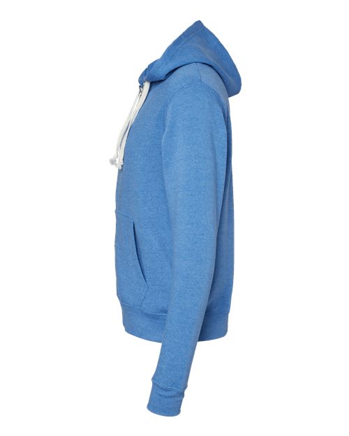 J America JA8872 Adult Triblend Full-Zip Fleece Hooded Sweatshirt #color_ROYAL TRIBLEND