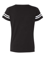 LAT 3537 Ladies' Football T-Shirt #color_BLACK/ WHITE